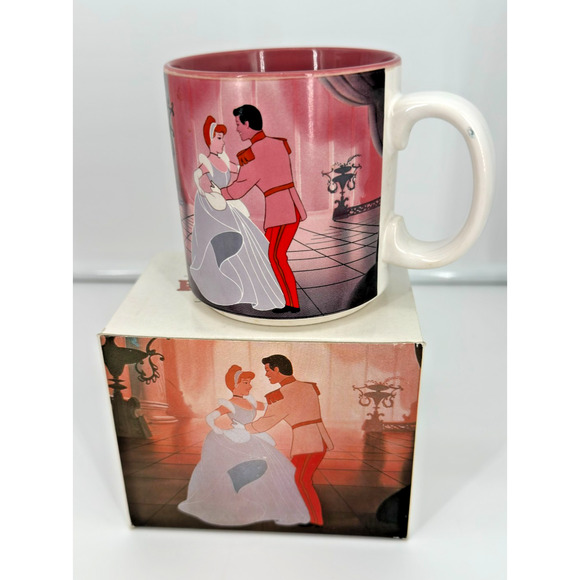 Disney Other - Vintage Walt Disney Cinderella & Prince Charming Dancing Collectible Coffee Mug